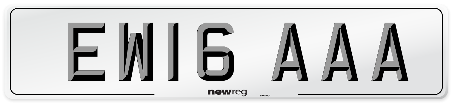 EW16 AAA Number Plate from New Reg